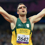 Oscar Pistorius, seen here winning a gold medal at the London 2012 Paralympic Games, faces charges that he murdered his girlfriend. Pistorius also competed in the 2012 Summer Olympics. Oscar Pistorius, seen here winning a gold medal at the London 2012 Paralympic Games, faces charges that he murdered his girlfriend. Pistorius also competed in the 2012 Summer Olympics.