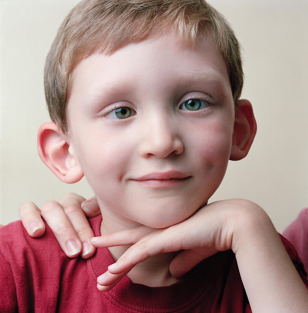 6-year-old boy with his mother, 2008