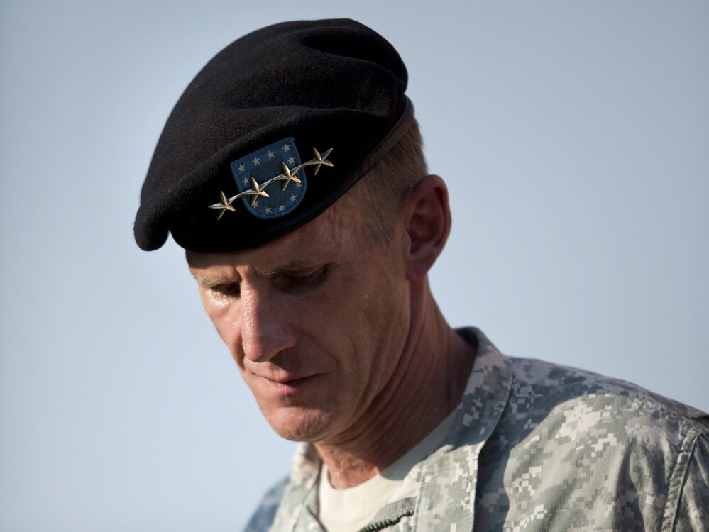 Gen. Stanley McChrystal during a retirement ceremony in 2010. His comments in a Rolling Stone interview helped lead to his resignation.