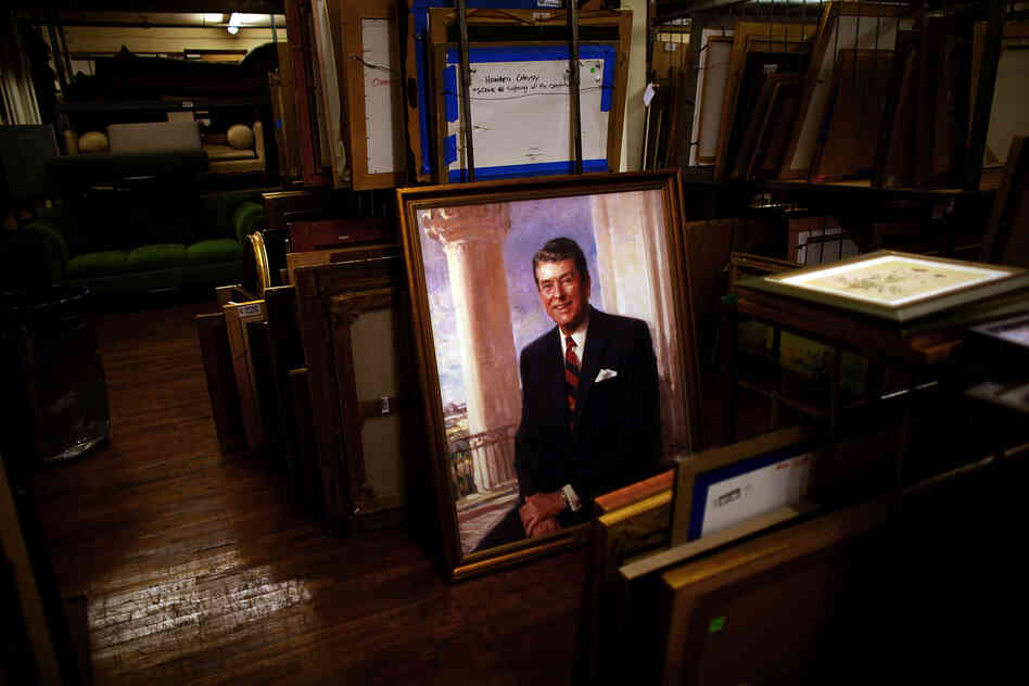 The Prop House has a section called "White House Art." No, they're not real. But a film must secure permission from the White House to use any of this art, even if it's a copy.
