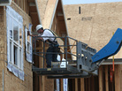 Going up: A construction worker at a housing development in San Mateo, Calif., in June 2012. Going up: A construction worker at a housing development in San Mateo, Calif., in June 2012.