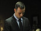 South African sprinter Oscar Pistorius in a Pretoria court Wednesday. South African sprinter Oscar Pistorius in a Pretoria court Wednesday.