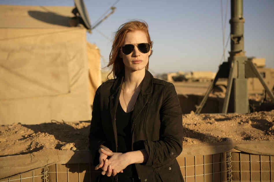 Jessica Chastain as CIA agent Maya in a scene from the film Zero Dark Thirty.