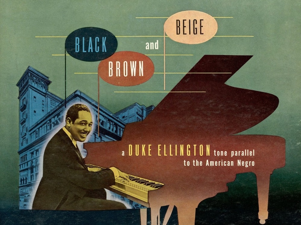 Detail from the original cover art to Duke Ellington's 1944 studio recording Black, Brown and Beige.