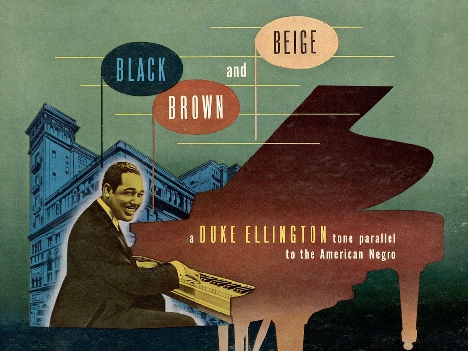 Detail from the original cover art to Duke Ellington's 1944 studio recording Black, Brown and Beige.
