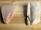 Escolar, right, is often substituted for more expensive Albacore tuna (left), a report on mislabeled seafood found. Escolar, right, is often substituted for more expensive Albacore tuna (left), a report on mislabeled seafood found.