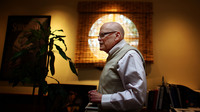 Veteran publicist Marvin Levy in his office at DreamWorks Studios on the Universal lot in Los Angeles. <em></em>