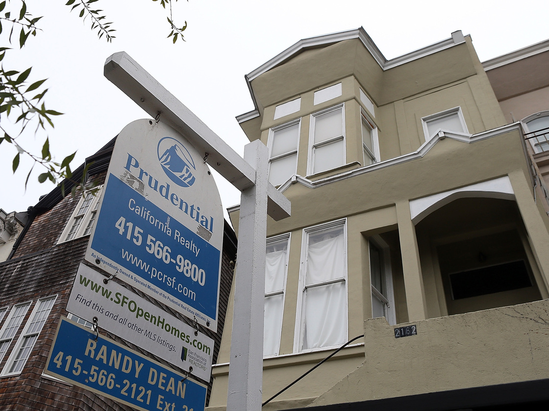 A "for sale" sign in San Francisco last summer.