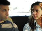 The deeply personal narrative that drives writer-director Alex Karpovsky's road trip comedy Red Flag even extends to his protagonist's name. (Pictured: Karpovsky and Caroline White) The deeply personal narrative that drives writer-director Alex Karpovsky's road trip comedy Red Flag even extends to his protagonist's name. (Pictured: Karpovsky and Caroline White)