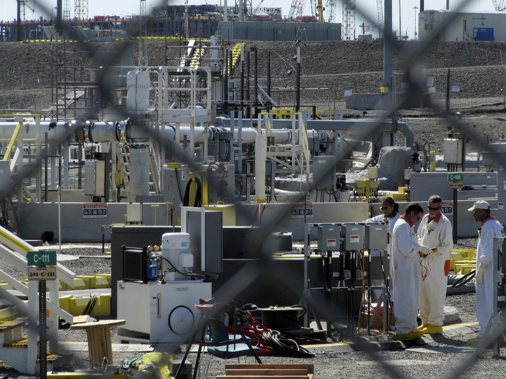 Workers at the Hanford Nuclear Reservation near Richland, Wash., in 2010.