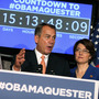 House Speaker John Boehner  held a news conference Feb. 13 in which Republicans promoted the hashtag #Obamaquester to blame President Obama for automatic spending cuts set to kick in March 1.
