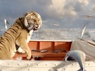 The tiger shows his toughness in Ang Lee's Life Of Pi.