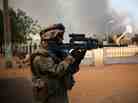 A French soldier battles Islamist fighters in Gao, Mali on Thursday, Feb. 21, 2013.