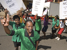 A women's group protests Tuesday outside the courthouse in Pretoria, South Africa, where Oscar Pistorius was attending his bail hearing. Violence against women is widespread in South Africa, and was already part of the national debate before the Pistorius case. A women's group protests Tuesday outside the courthouse in Pretoria, South Africa, where Oscar Pistorius was attending his bail hearing. Violence against women is widespread in South Africa, and was already part of the national debate before the Pistorius case.