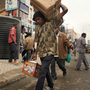 People walk down a market street in Eastleigh, a predominantly Muslim Somali neighborhood in Nairobi, Kenya, in 2009. The neighborhood has come under scrutiny as the U.S. cracks down on terrorism financing.