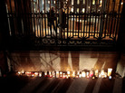 Candles burn outside grounds of Leinster House, placed by relatives of victims of the Catholic-run work houses known as the Magdalene Laundries in Dublin, Ireland, on Feb. 19. Candles burn outside grounds of Leinster House, placed by relatives of victims of the Catholic-run work houses known as the Magdalene Laundries in Dublin, Ireland, on Feb. 19.