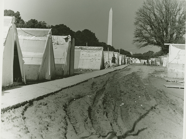 Resurrection City on the National Mall was an attempt by the Poor People's Campaign to bring attention to poverty in America.