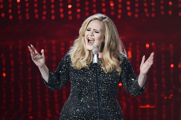 Adele performs the theme song to "Skyfall." (Getty Images)