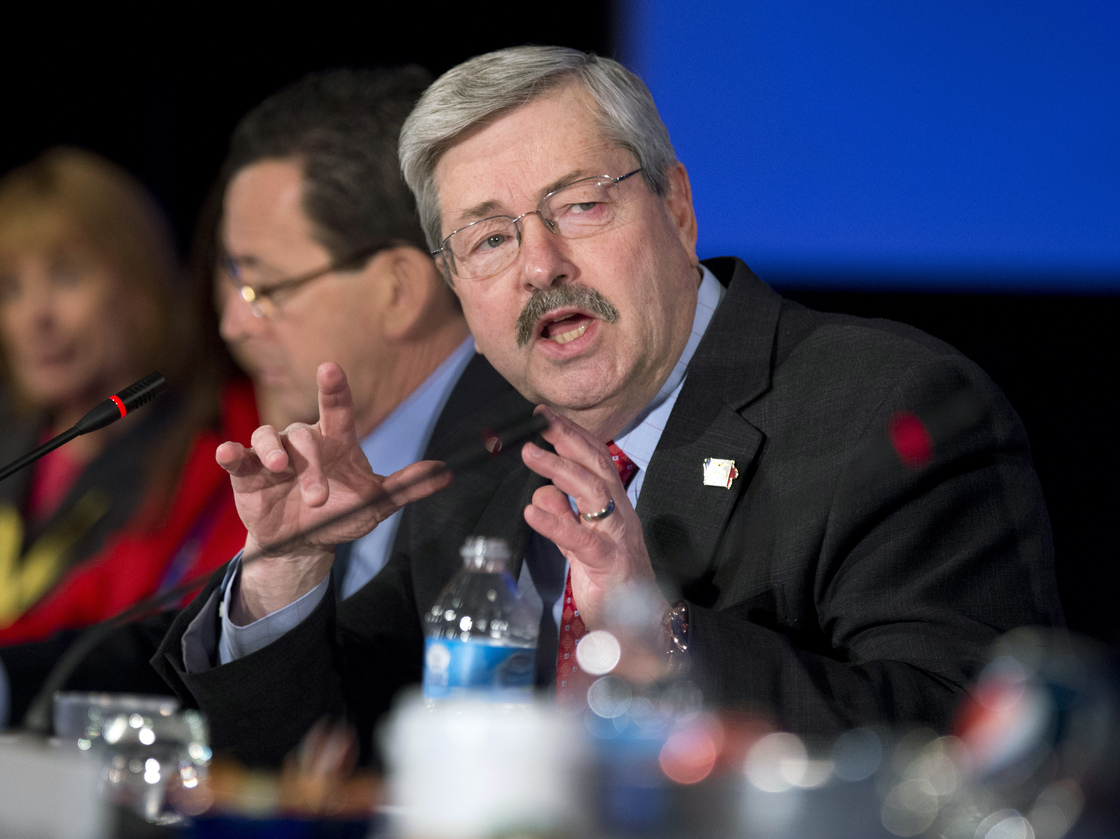 Iowa Gov. Terry Branstad speaks during a panel discussion at the National Governors Association 2013 Winter Meeting in Washington, D.C.