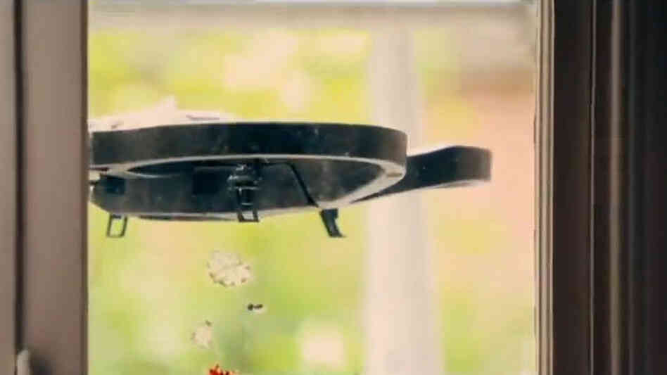 Drone outside window