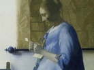 The Getty Museum is the last and only U.S. stop on the world tour of Woman in Blue Reading a Letter. The Getty Museum is the last and only U.S. stop on the world tour of Woman in Blue Reading a Letter.