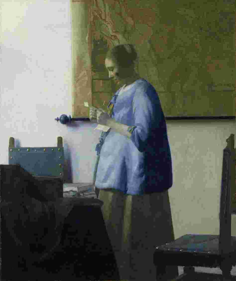 The Getty Museum is the last and only U.S. stop on the world tour of Woman in Blue Reading a Letter. The Getty Museum is the last and only U.S. stop on the world tour of Woman in Blue Reading a Letter.