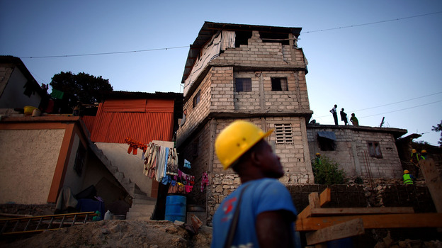 Many homes that were rebuilt after the earthquake in 2010 are even more dangerous than the original ones. This three-story home was put up after the quake but is already slated for demolition to make way for an 18-unit housing project.