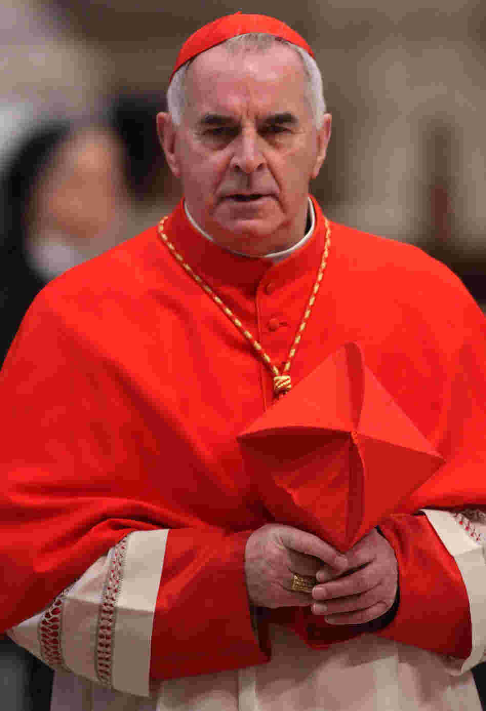 Then-Cardinal Keith O'Brien, archbishop of Saint Andrews and Edinburgh, at St. Peter's Basilica in Vatican City last week.