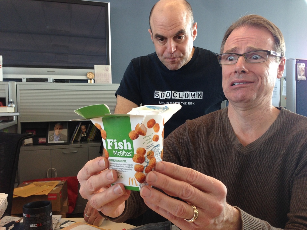 Peter and Robert investigate/recoil in horror.