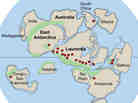 Rodinia. Mauritia is shoehorned between India and Madagascar.