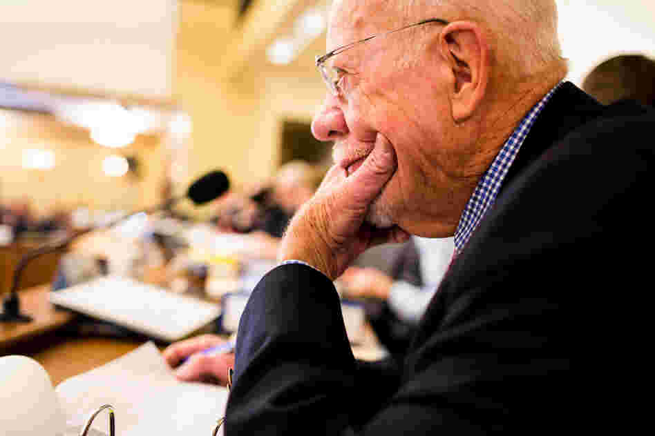Risser listens during a committee meeting at the state Capitol. He has seen the Legislature change over the decades from a body made up exclusively of white men to one that includes women and minorities.