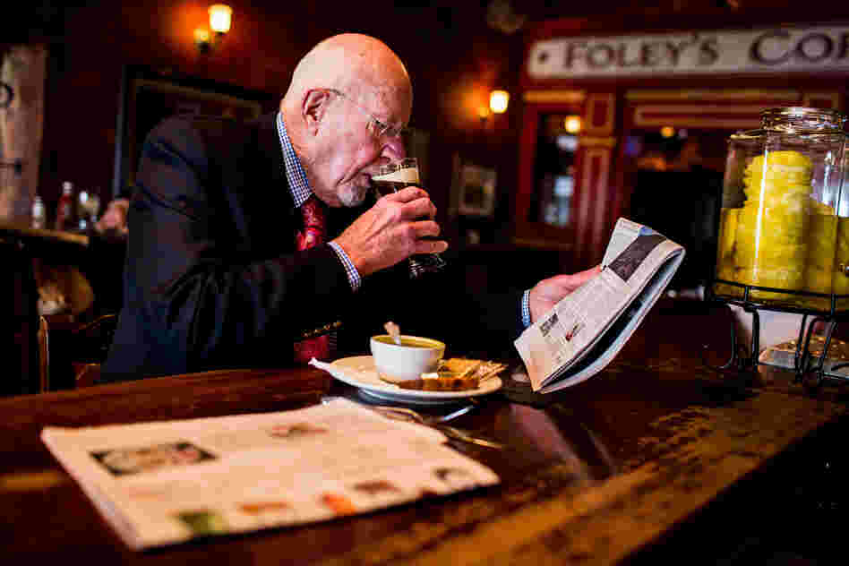  Risser has his usual lunch of soup and beer at an Irish pub across from the state Capitol.