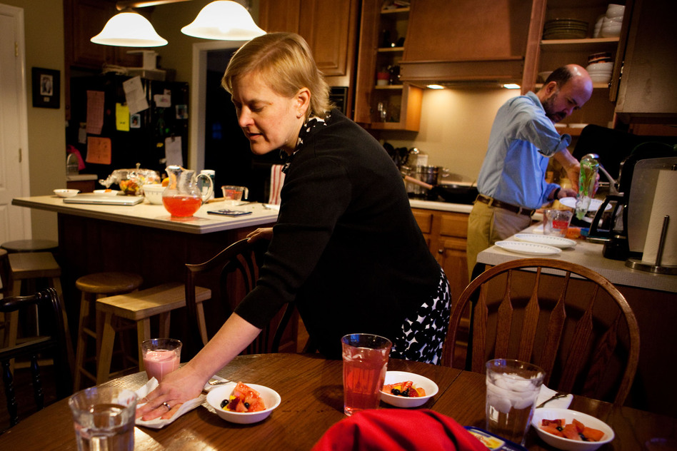 "With the schedules of six kids and two adults, [dinner] has to be a priority or it just wouldn't happen," says Brown.