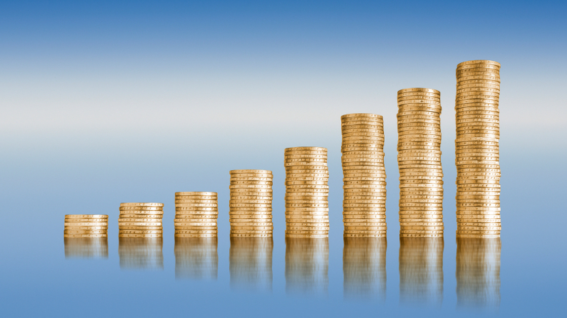 Stacking coins, not paper.