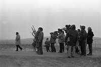 The press at Wounded Knee