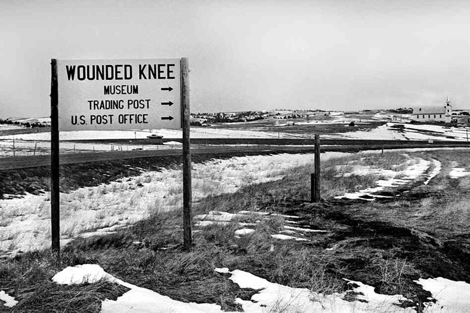 Entering the hamlet of Wounded Knee.