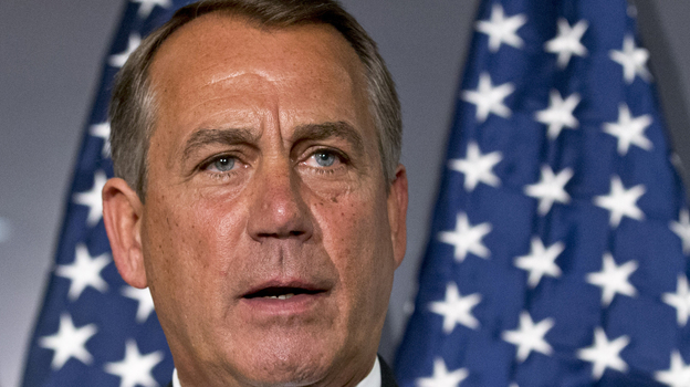 House Speaker John Boehner, R-Ohio, discusses the sequester Tuesday on Capitol Hill. (AP)
