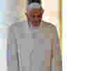 Pope Benedict XVI as he arrived on the altar in St. Peter's Square Wednesday for his last general audience.