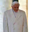 Pope Benedict XVI as he arrived on the altar in St. Peter's Square Wednesday for his last general audience.