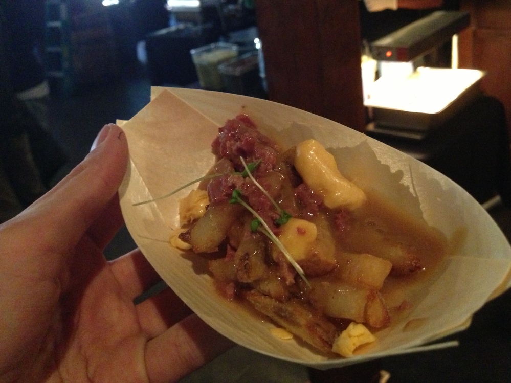 A poutine from El Ideas, which tastes way better than it photographs.