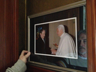 Bernie McDaid keeps a framed photo of his meeting with Pope Benedict by his front door. "It was a tough moment," McDaid says. Bernie McDaid keeps a framed photo of his meeting with Pope Benedict by his front door. "It was a tough moment," McDaid says.