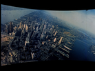 A film still of New York City from 1952's This Is Cinerama. The film was meant to introduce audiences to the new Cinerama widescreen. A film still of New York City from 1952's This Is Cinerama. The film was meant to introduce audiences to the new Cinerama widescreen.