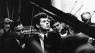 A youthful Van Cliburn, captured mid-concerto. A youthful Van Cliburn, captured mid-concerto.