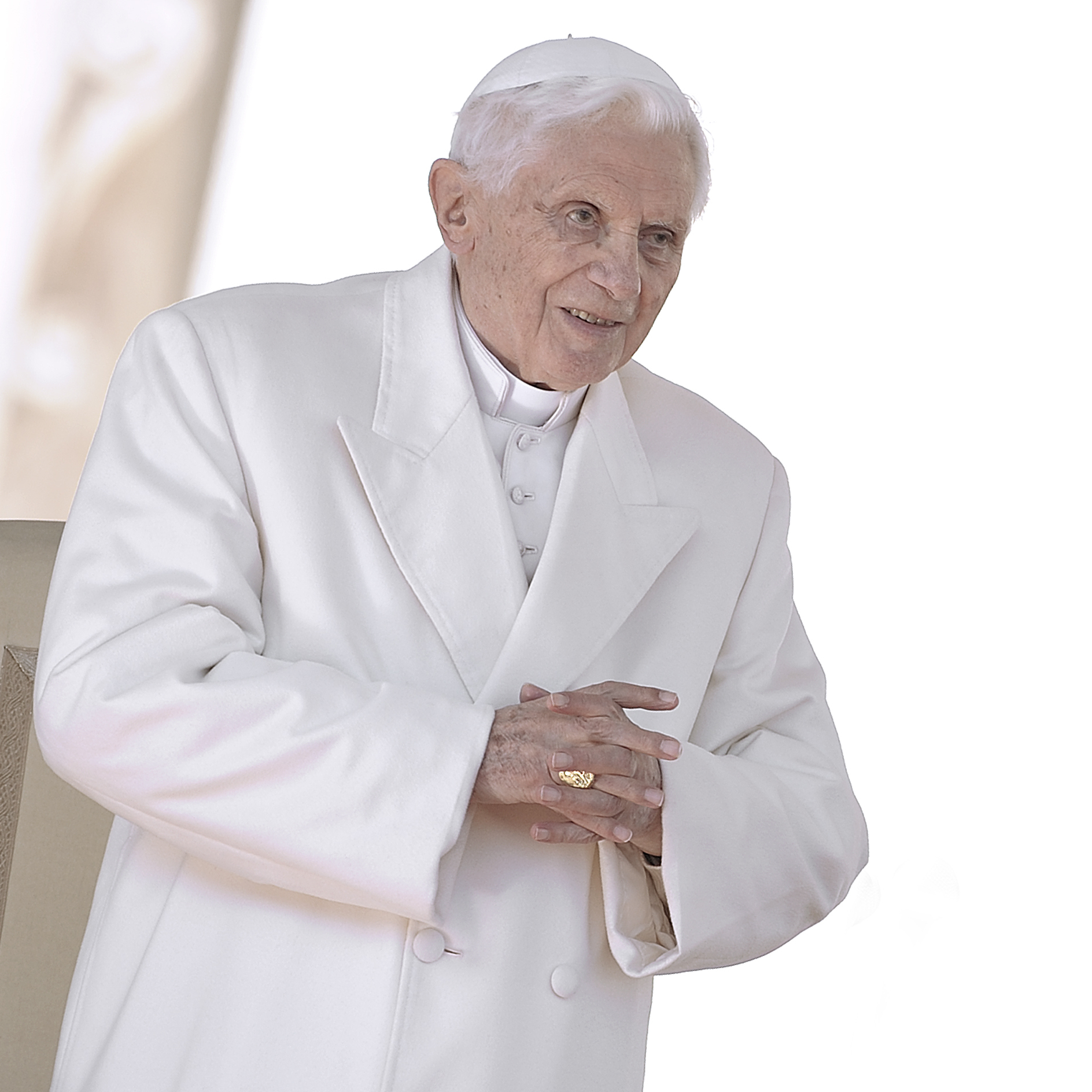 Pope Benedict XVI on Wednesday during his final general audience at the Vatican.