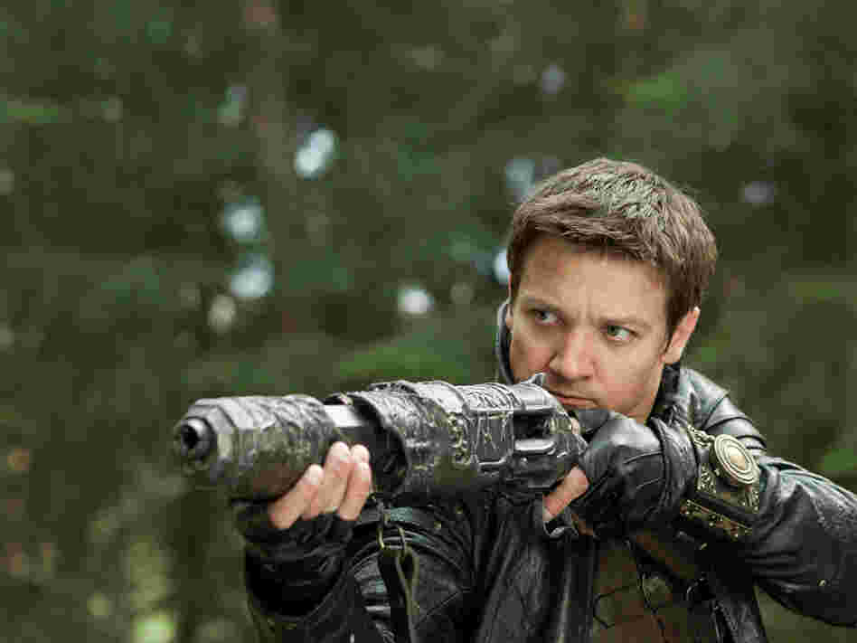 Jeremy Renner's Hansel (from January's Hansel and Gretel: Witch Hunters) was himself a grown-up fairy tale character gone rogue, using guns and firepower to take revenge on witches everywhere.