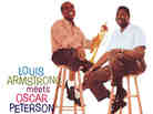 Detail from the cover art to Louis Armstrong Meets Oscar Peterson.
