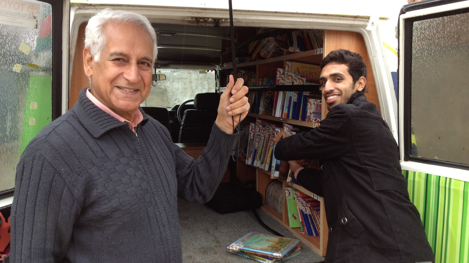 After decades living and working abroad, Saeed Malik (left) returned to his native Pakistan and wanted to do something to help rectify what he saw as a poor education system. He founded the Bright Star Mobile Library, which now serves about 2,500 children.