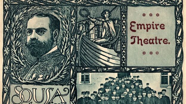 Circa 1910: A program advertising John Philip Sousa and his band. (Getty Images)
