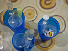 Daily medications for young children with HIV include both tablets and liquid drugs in syringes. Daily medications for young children with HIV include both tablets and liquid drugs in syringes.