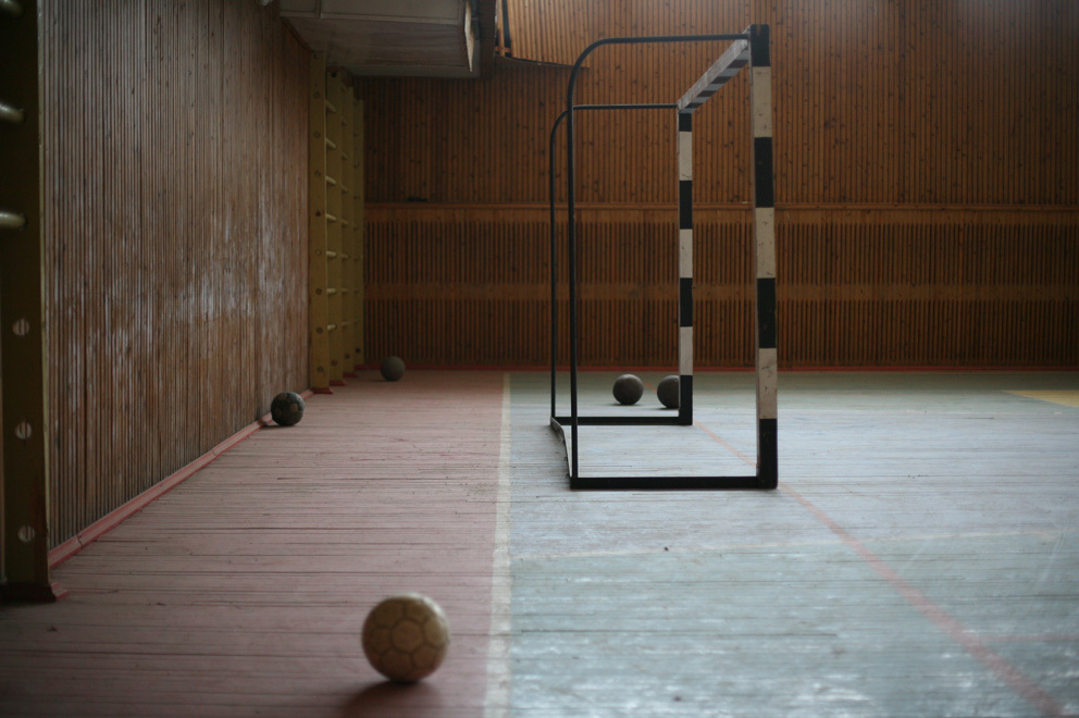 The abandoned gymnasium.